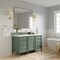 James Martin Vanities Brittany 60in Single Vanity, Smokey Celadon w/ 3 CM White Zeus Top 650-V60S-SC-3WZ - alternate 2